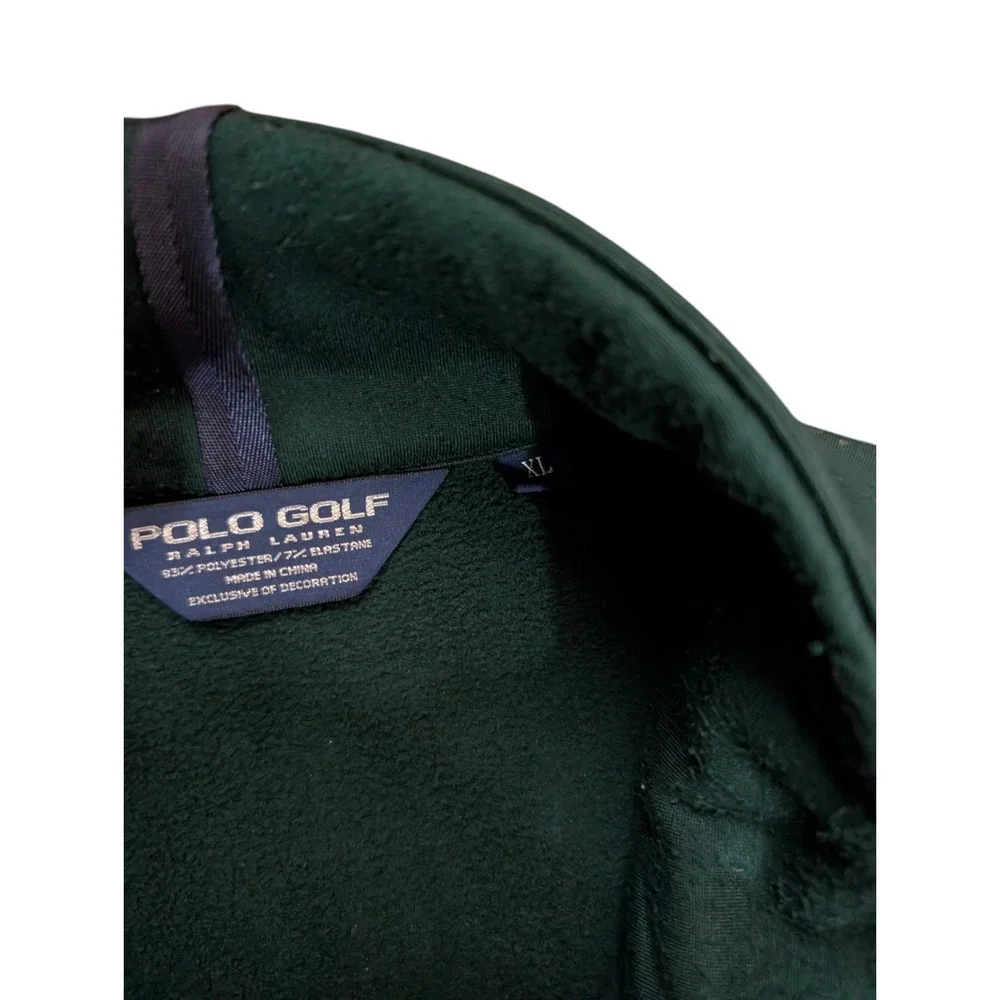 Polo Sport Ralph Lauren Fleece Vest Mens XL Green Vtg Golf Tech‎ Full Zip USA